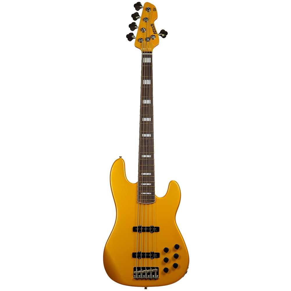 Markbass MB GV 5 Gloxy Serisi Aktif Manyetik Metallic Yellow 5 Telli Bas Gitar